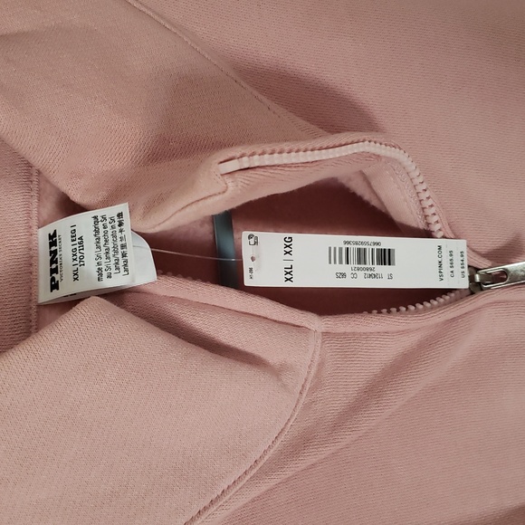 PINK Victoria's Secret Mauve Zip-Up Sweatshirt - Picture 2 of 2